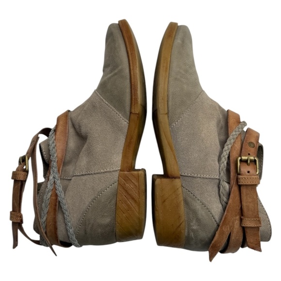 Miz Mooz Taupe and Brown Ankle Booties - Picture 5 of 9